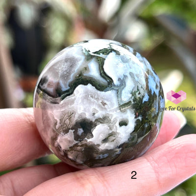 Green Moss Agate Spheres (India) Crystal Spheres