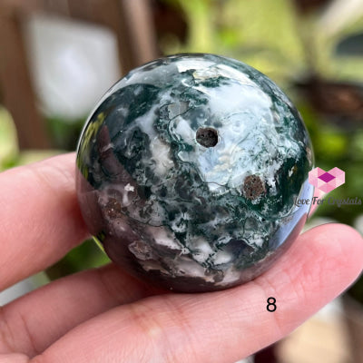 Green Moss Agate Spheres (India) Crystal Spheres