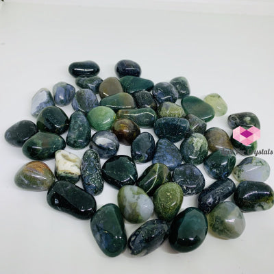 Moss Agate Tumbled Stones