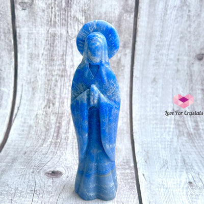 Mother Mary Carved Blue Aventurine 6 (Nett Price) Crystal Carving