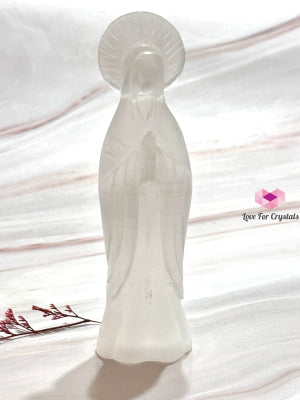 Mother Mary Carved Crystal Selenite 6 Carving