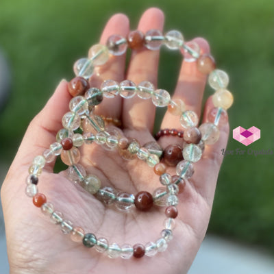 Multi-Coloured Rutilated Quartz (10Mm) Bracelet