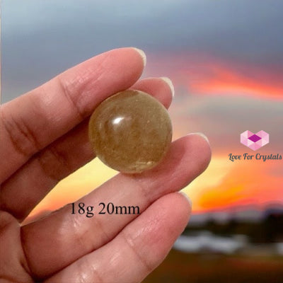 Natural Citrine Sphere (Aaaaa Grade) Brazil 18G 20Mm Crystal Spheres