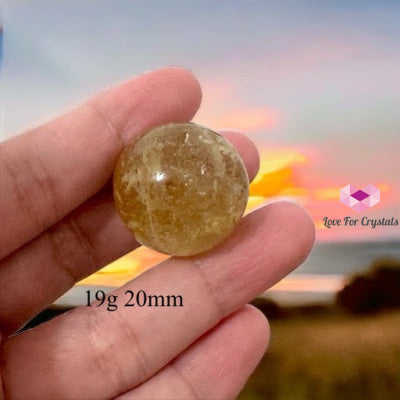 Natural Citrine Sphere (Aaaaa Grade) Brazil 19G 20Mm Crystal Spheres