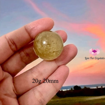 Natural Citrine Sphere (Aaaaa Grade) Brazil 20G 20Mm Crystal Spheres