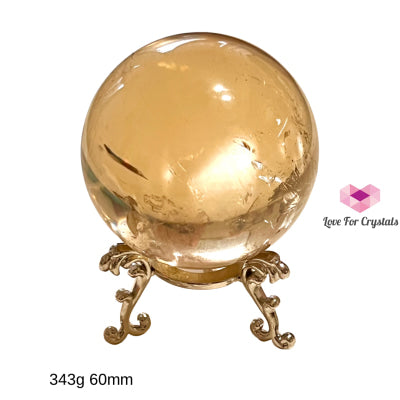 Natural Citrine Sphere (Brazil) Aaaa Grade 343G 60Mm Crystal Spheres