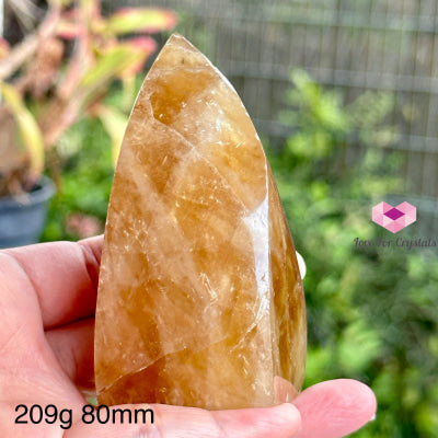 Natural Honey Citrine Flame (Brazil) 209G 80Mm Crystal Polished