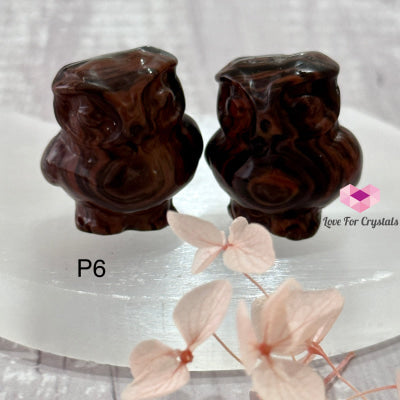 Owl Crystal Carved 1 (30Mm) Per Pair Photo 6 (Jasper) Polished Crystal