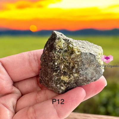 Peridot Bomb In Basalt (Olivine) Wealth Activator (Mexico) Photo 12 Raw Crystals