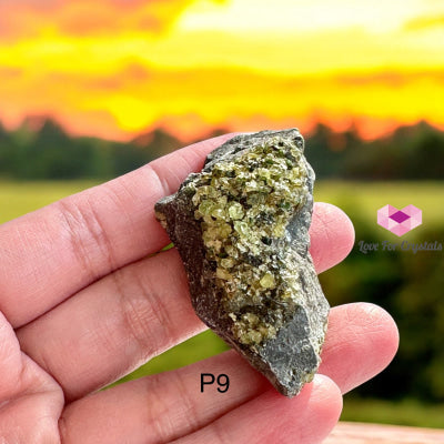 Peridot Bomb In Basalt (Olivine) Wealth Activator (Mexico) Photo 9 Raw Crystals