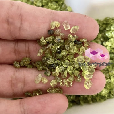 Peridot Chips 100Gm Tumbled Stones