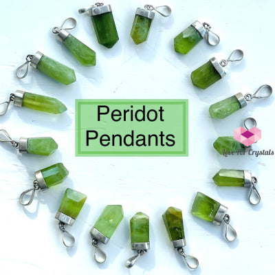 Peridot Point Pendant (10-25Mm) Stainless Steel Pendants & Necklaces