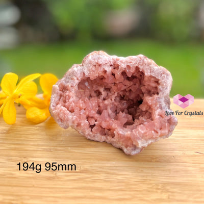 Pink Amethyst Druse Geode (Argentina) 194G 95Mm (Aaa) Raw Crystals