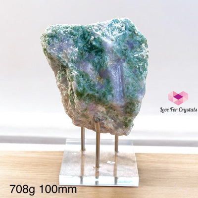 Pink & Green Tourmaline Natural Raw With Acrylic Stand (Large) Brazil (Aaa Grade) 708G 100Mm Crystal