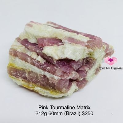 Pink Tourmaline In Matrix Crystal (Brazil) Raw Stones