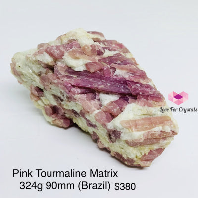 Pink Tourmaline In Matrix Crystal (Brazil) Raw Stones