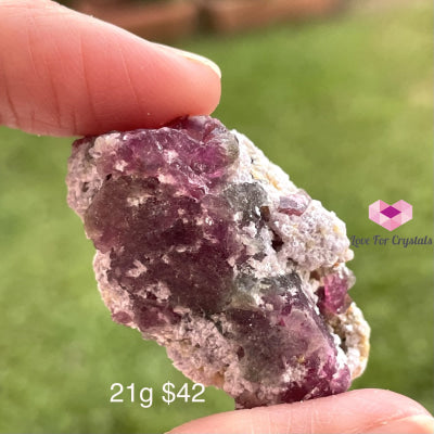 Pink Tourmaline Raw On Matrix (Brazil) 21G Stones