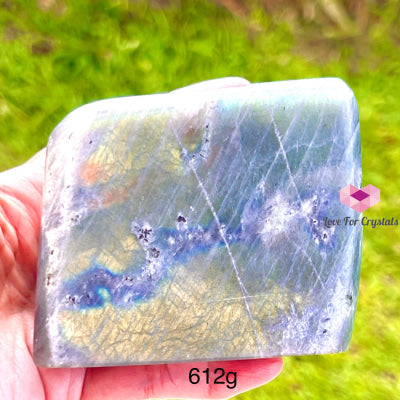 Purple Flash Labradorite (Free Form) Madagascar 612G 90Mm Polished