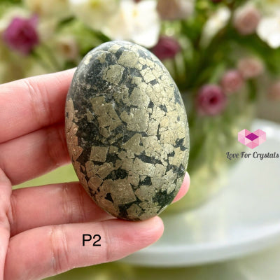 Pyrite Palm Stone 60Mm Photo 2 Polished Crystal