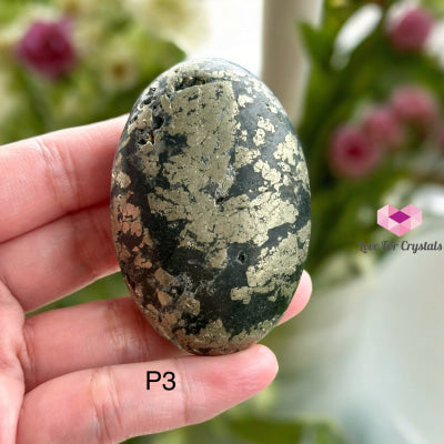 Pyrite Palm Stone 60Mm Photo 3 Polished Crystal