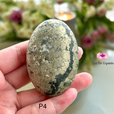 Pyrite Palm Stone 60Mm Photo 4 Polished Crystal