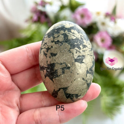 Pyrite Palm Stone 60Mm Photo 5 Polished Crystal