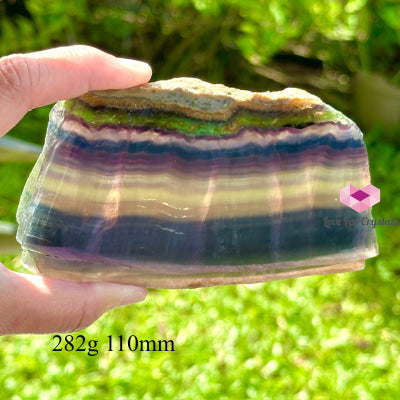 Rainbow Fluorite Slab (Mexico) 282G 110Mm Polished Crystals