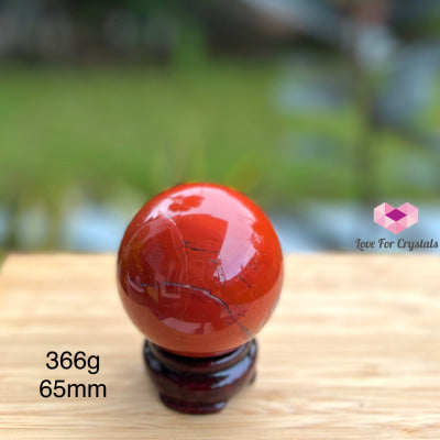 Red Jasper Sphere (India) 366G 65Mm Crystal Sphere