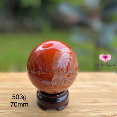 Red Jasper Sphere (India) 593G 70Mm Crystal Sphere