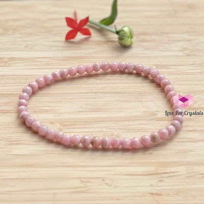 Rhodochrosite Bracelet 4Mm Size 6-6.5 Bracelets & Bangles