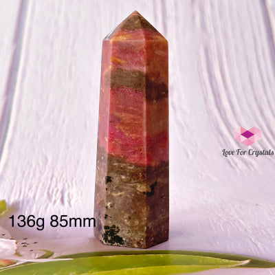 Rhodonite Tower Points (Argentina) 136G 85Mm Crystal Point