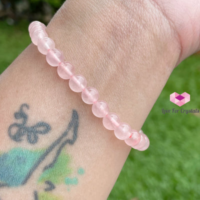 Rose Quartz 6Mm Bracelet (Aaaa) Bracelets & Bangles