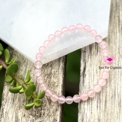 Rose Quartz 6Mm Bracelet (Aaaa) Bracelets & Bangles