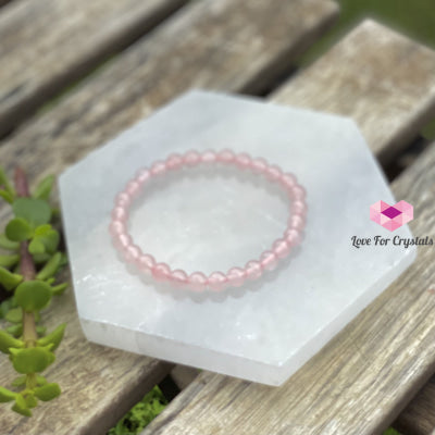 Rose Quartz 6Mm Bracelet (Aaaa) Bracelets & Bangles