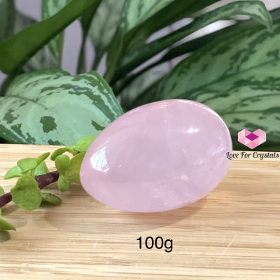 Rose Quartz Crystal Eggs 50Mm (Brazil) Aaa 100G Polished Stones