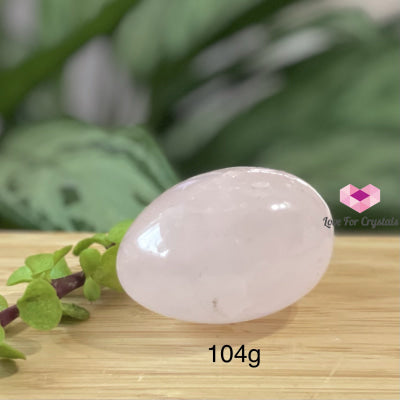 Rose Quartz Crystal Eggs 50Mm (Brazil) Aaa 104G Polished Stones