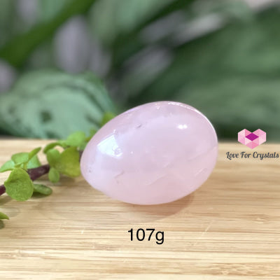 Rose Quartz Crystal Eggs 50Mm (Brazil) Aaa 107G Polished Stones