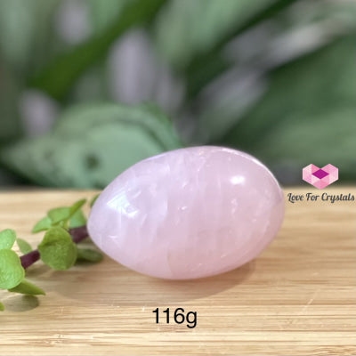 Rose Quartz Crystal Eggs 50Mm (Brazil) Aaa 116G Polished Stones