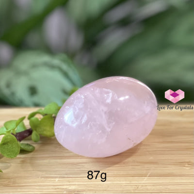 Rose Quartz Crystal Eggs 50Mm (Brazil) Aaa 87G Polished Stones