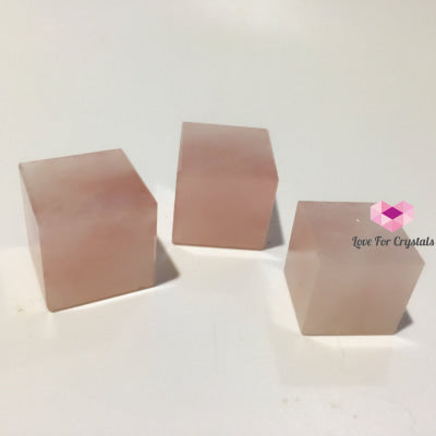 Rose Quartz Cube (15Mm) Morocco Shaped Crystals