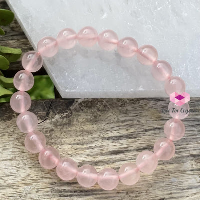 Rose Quartz Gemstone Energy Bracelet (Love) 8Mm 6