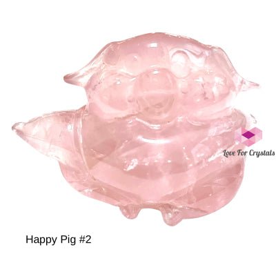 Rose Quartz Happy Pig 45Mm Photo 2