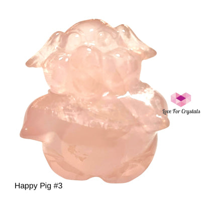 Rose Quartz Happy Pig 45Mm Photo 3