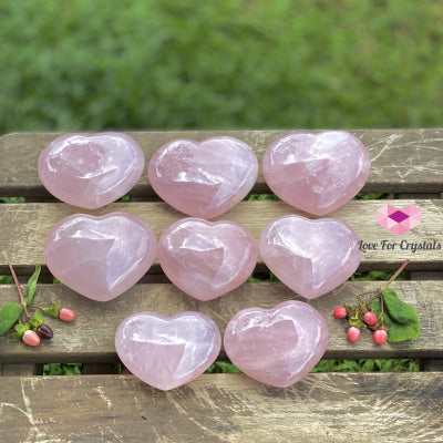 Rose Quartz Heart (Madagascar) Polished Stones