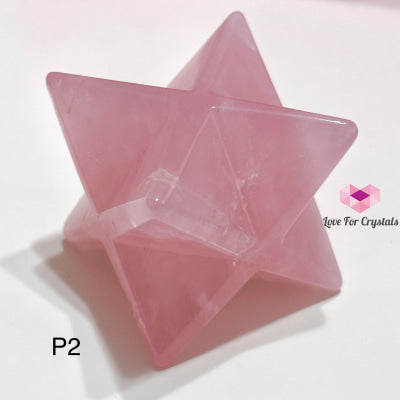 Rose Quartz Merkaba 40Mm (Aaaa Grade) Brazil Photo 2