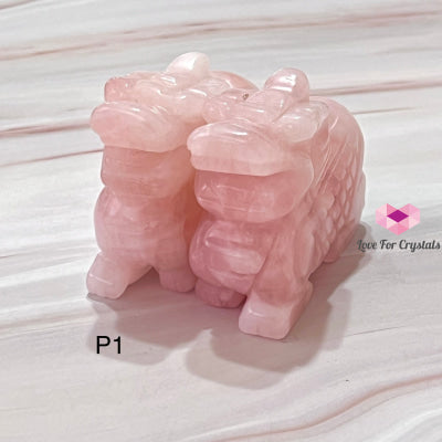 Rose Quartz Pixiu /Piyao 3 Photo 1