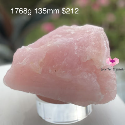 Rose Quartz Raw Large Stone (Brazil) 1768G 135Mm Stones