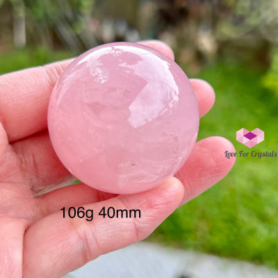 Rose Quartz Star Sphere With Stand (Brazil)Aaa Grade 106G 40Mm Polished Crystal