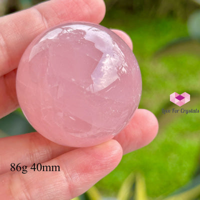 Rose Quartz (Star) Spheres 86G 40Mm