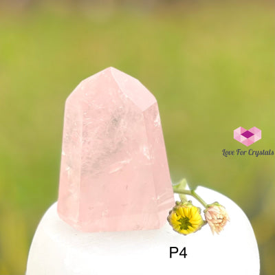 Rose Quartz Tower Point Aaaa Grade (Superb Clarity) P4 135G Polished Stones